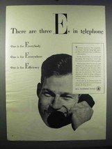 1947 Bell Telephone System Ad - Three Es in Telephone - $18.49
