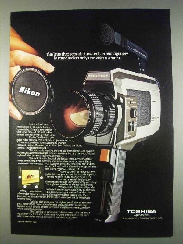 Primary image for 1982 Toshiba LK-1900 Movie Camera Ad - Sets Standards