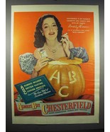 1947 Chesterfield Cigarettes Ad - Dorothy Lamour - £14.73 GBP