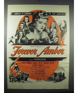 1947 Forever Amber Movie Ad - Linda Darnell - £14.54 GBP