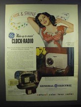 1947 General Electric Clock Radios Ad - Maria Montez - $18.49