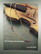 1983 Avon Classic Jewelry Ad - Two Classics - Strad - $18.49