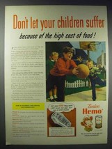1948 Borden's Hemo Ad - Don't Let Children Suffer - £14.53 GBP