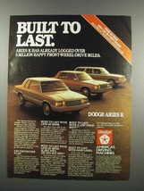 1983 Dodge Aries K Ad - Built to Last - £14.55 GBP