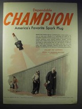 1948 Champion Spark Plug Ad - Dependable - £14.78 GBP