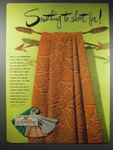 1948 Cannon Towels Ad - Something to Shoot For - $18.49