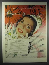 1948 Oneida Community Silver Ad - Milady, Coronation - £14.54 GBP