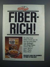1983 Kellogg&#39;s 40% Bran Flakes Ad - Fiber-Rich - £14.50 GBP
