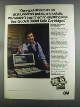 1982 3M Scotch Data Cartridges Ad - Digits, Details - £14.77 GBP