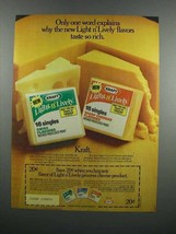 1983 Kraft Light n' Lively Cheese Ad - Only One Word - £14.56 GBP