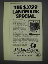 1982 Best Western The Landmark Hotel Ad - The Special - £14.50 GBP