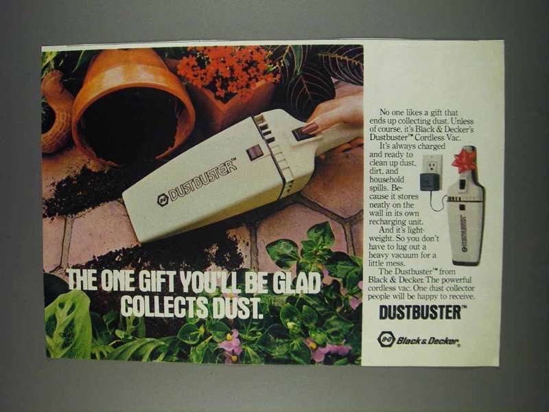 1982 Black & Decker Dustbuster Cordless Vac Ad - £14.53 GBP
