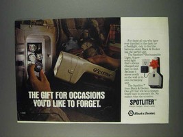 1982 Black & Decker Spotliter Rechargeable Light Ad - £14.53 GBP