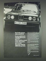 1982 BMW 323i Car Ad - Don&#39;t Take Word For It - £14.44 GBP