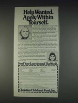 1982 Christian Children&#39;s Fund Ad - Sally Struthers - £14.54 GBP