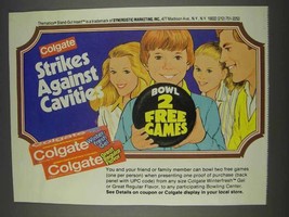 1982 Colgate Toothpaste Ad - Strikes Against Cavities - $18.49