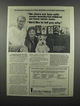 1983 Save the Children Ad - Paul Newman, J. Woodward  - £14.50 GBP
