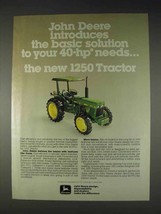 1982 John Deere 1250 Tractor Ad - The Basic Solution - £14.78 GBP