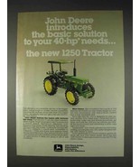 1982 John Deere 1250 Tractor Ad - The Basic Solution - £14.54 GBP