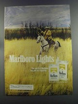 1982 Marlboro Lights Cigarettes Ad - Cowboy - £14.50 GBP