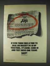 1982 Massey Ferguson Tractors Ad - Time To Deal - £14.74 GBP
