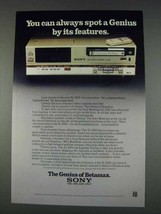 1982 Sony Betamax SL-5000 Ad - Spot a Genius - £14.81 GBP