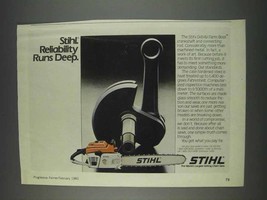 1982 Stihl 041AV Farm Boss Chain Saw Ad - Reliability - $18.49