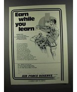 1983 Air Force Reserve Ad - Earn While You Learn - £14.55 GBP