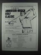 1983 Annheuser-Busch Golf Classic Ad - Participate - £14.46 GBP