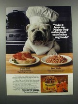 1983 Carnation Mighty Dog Food Ad - Take it From Me - £14.49 GBP