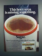 1983 Carnation Sugar-Free Hot Cocoa Mix Ad - Missing - £14.72 GBP