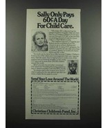 1983 Christian Children&#39;s Fund Ad - Sally Struthers - Child Care - £14.78 GBP