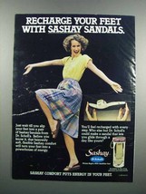1983 Dr. Scholl's Sashay Sandals Ad - Recharge Feet - £14.55 GBP