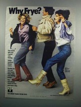 1983 Frye Boots Ad - 6500, 2965 &amp; Crissie in Flax - £14.61 GBP