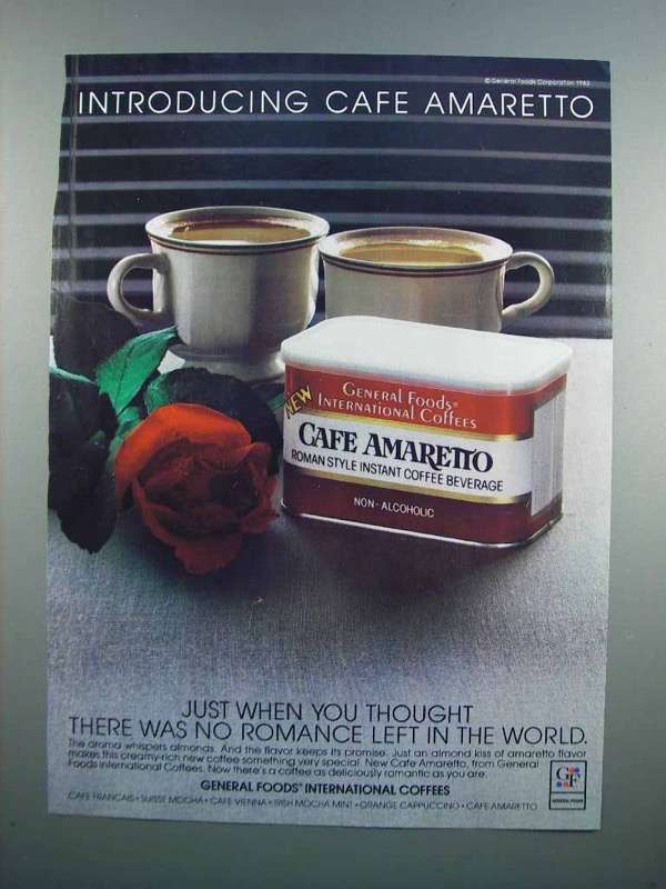 1983 GF International Coffeees Caf Amaretto Ad - $18.49