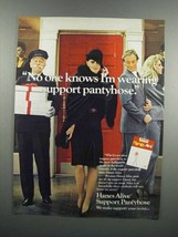 1983 Hanes Alive Support Pantyhose Ad - No One Knows - $18.49
