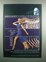 1983 L&#39;eggs Sheer Energy Control top Pantyhose Ad - £14.53 GBP