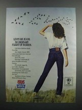 1983 Levi's 505 Jeans Ad - Flight of Fashion - $18.49