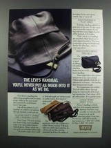 1983 Levi's Handbags Ad - Put As Much Into It - $18.49