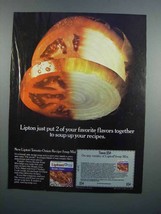 1983 Lipton Tomato-Onion Recipe Soup Mix Ad - £14.82 GBP