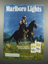 1983 Marlboro Lights Cigarettes Ad - Marlboro Man - £14.50 GBP
