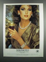 1983 Mikimoto Pearl Jewelry Ad - Ring, Necklace, - $18.49