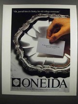 1983 Oneida Silver Countess Tray Ad - It's Stinky - $18.49