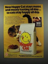 1983 Purina Happy Cat Food Ad - Stays Moist and Meaty - £14.49 GBP