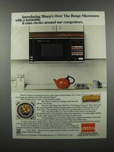 1983 Sharp R-1400 Over The Range Carousel Microwave Ad - £14.82 GBP