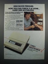 1983 Timex Healthcheck Home Blood Pressure Monitor Ad - $18.49