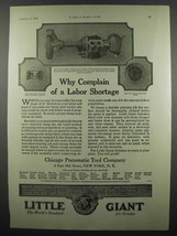 1924 Chicago Pneumatic Tool Little Giant Air Grinder Ad - £14.50 GBP