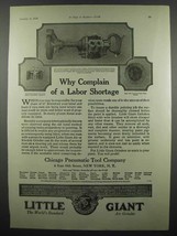 1924 Chicago Pneumatic Tool Little Giant Air Grinder Ad - $18.49