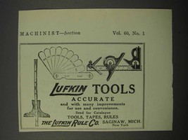 1924 Lufkin Rule Co. Ad - Tools Accurate - £14.50 GBP