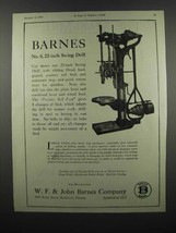 1924 W.F. & John Barnes No. 6, 22-inch Swing Drill Ad - $18.49